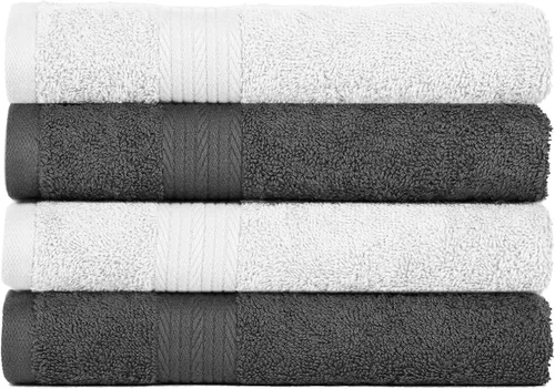 Miniatura 29 de Ample Decor Juego de 12 toallas de baño de 600 GSM, 100% algodón, 4 toallas de baño, 4 toallas de mano, 4 paños de lavado, absorbentes y suaves