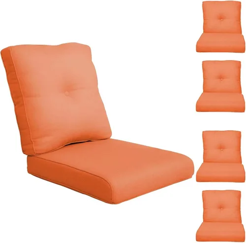Miniatura 34 de Rilyson Cojines de patio para muebles de exterior, 22 x 24 pulgadas, respaldo alto y asiento profundo, cojín de exterior para sillas de patio, sofá