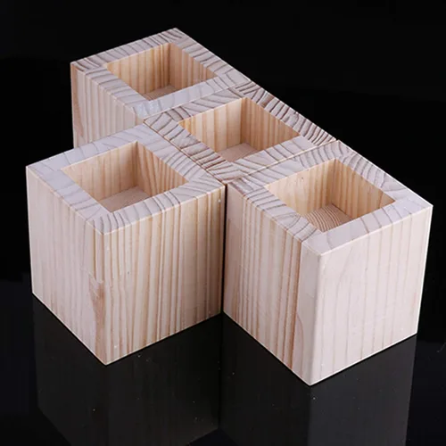 Miniatura 5 de Muebles modernos de mediados de siglo con patas elevadas, patas de cama ranuradas en bloque de madera maciza, patas de mesa, patas de gabinete