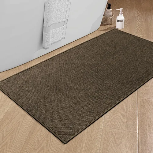 Miniatura 50 de chakme Alfombras de Baño 24x17, Alfombra de Baño Ultra Delgada Antideslizante Pequeña de Secado Rápido Absorbente para Piso de Baño