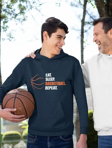 Miniatura 4 de Sudadera con capucha de baloncesto para comer, dormir, para los fanáticos del jugador, sudadera con capucha para hombre