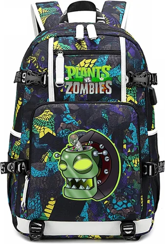 Miniatura 15 de ISaikoy Game Plants vs. Zombies - Mochila de hombro para libros, mochila escolar, mochila para computadora portátil, color azul20