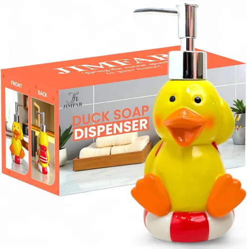 Miniatura 5 de Dispensador de Jabón con Forma de Pato Lindo para Fregadero de Cocina - Dispensador de Jabón para Niños para Decoración Linda de Baño - Regalo Ideal