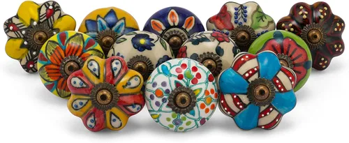 Miniatura 14 de Tiradores y pomos dorados para cajones, varios pomos de puerta antiguos para armarios de cocina, decoración bohemia de granja, juego de 6
