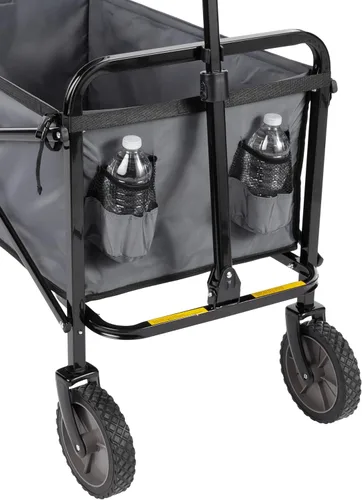 Miniatura 3 de Amazon Basics - Colección de herramientas para el jardín – Carrito plegable para jardín con funda, color gris.