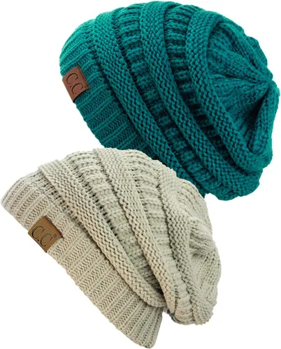 Miniatura 14 de Gorro a la moda de tejido suave abultado, cálido y elástico de C.C
