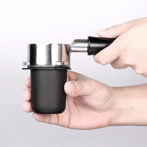 Miniatura 7 de Normcore Taza dosificadora portafiltro de 53.3mm - Acero inoxidable 304 - Negro mate - Revestimiento antiadherente Compatible con Breville Barista