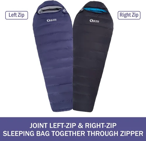 Miniatura 6 de Down Sleeping Bag for Adults, 0°F 10°F 15°F 20°F 600 Fill Power Mummy Lightweight Compact Cold and Warm Weather Backpacking Sleeping Bag for Camping