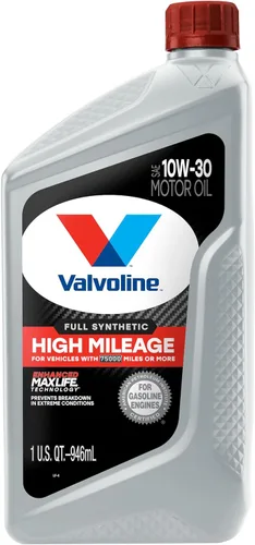 Miniatura 72 de Valvoline - Aceite de motor de mezcla sintética SAE 10W-40 de alto millaje, con MaxLife Technology, 5 cuartos de galón