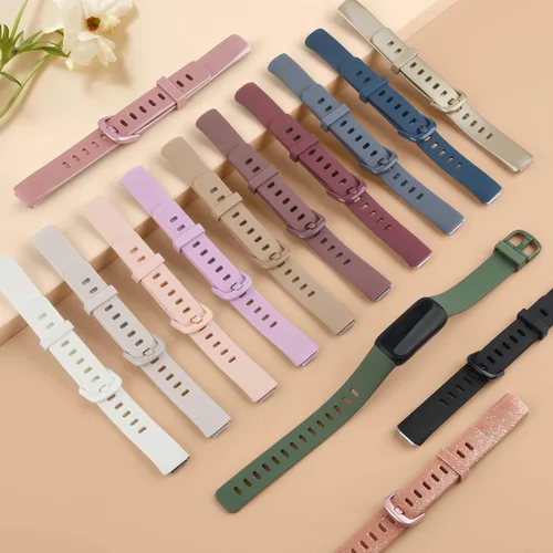 Miniatura 2 de Vancle Paquete de 4 bandas compatibles con bandas Fitbit Inspire 3 para mujeres y hombres, correas ajustables de silicona deportivas de repuesto