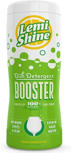 Lemi Shine 12 oz detergente para lavaplatos. Elimina las manchas más duras en platos & Cristalería seguro, natural, potente y eficaz.