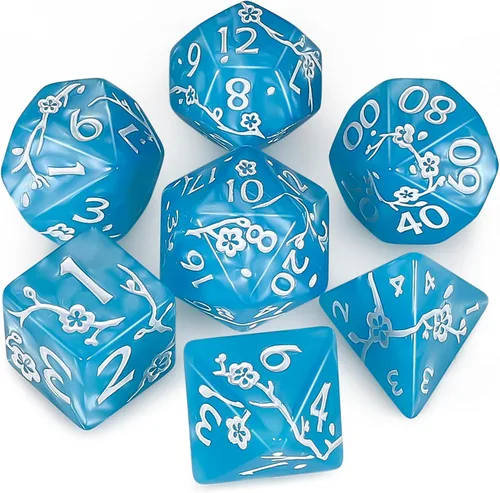 Miniatura 22 de CiaraQ DND - Juego de dados poliédricos con bolsa de dados para juegos de rol de Calabozos y Dragones RPG MTG (fuente negra y blanca)