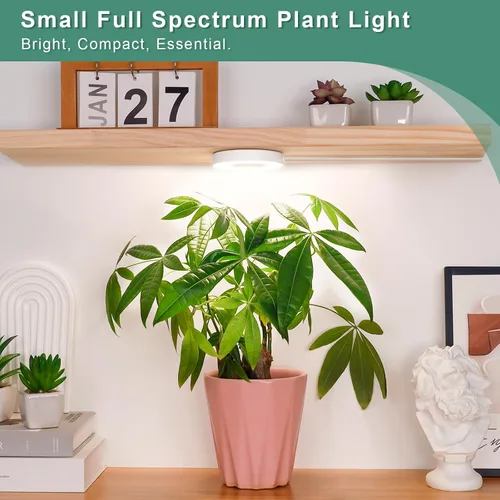 Miniatura 3 de LORDEM Luz de cultivo para plantas de interior, 48 luces LED de techo de espectro completo, lámpara de cultivo con cable de 5 V con interruptor