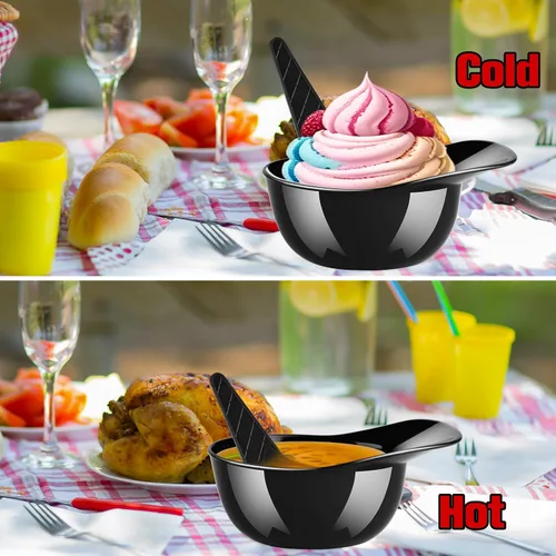 Miniatura 5 de MEEZY Juego de 16 cuencos de helado con diseño de casco de béisbol con 8 mini tazas de postre y 8 cucharas, 8 onzas. Cuencos reutilizables