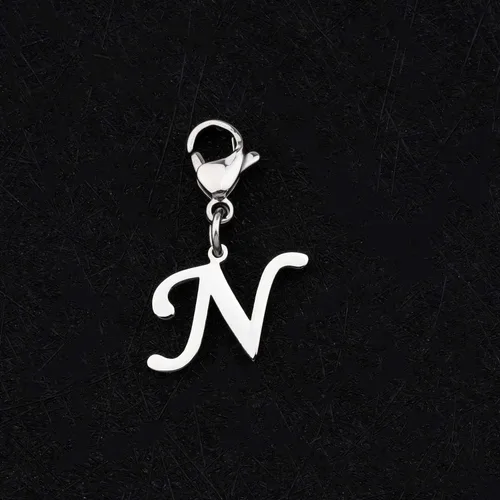 Miniatura 7 de ENSIANTH Dije del alfabeto con letra inicial de la A a la Z, joyería del alfabeto para mujeres, regalos para amigos, cierres para joyería