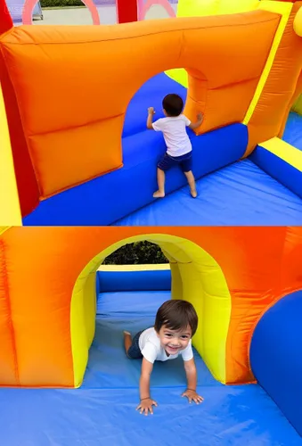 Miniatura 5 de Umbalir Casa de Rebote, Casa de Rebote Inflable para Niños de 3-10, Casa de Rebote para Niños con Tobogán Largo, Foso de Pelotas/Piscina