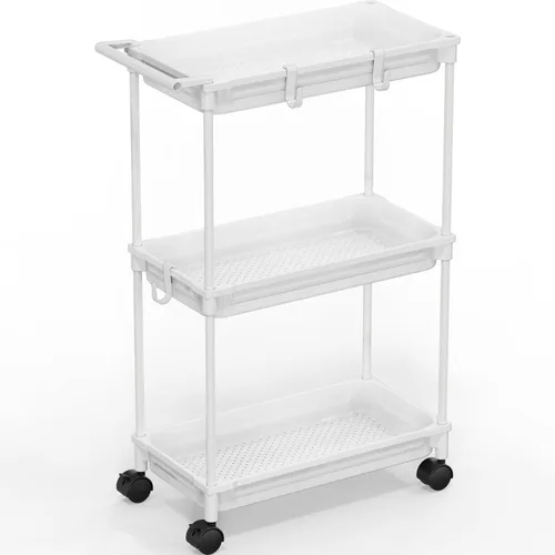 Miniatura 10 de SimpleHouseware Carrito de almacenamiento delgado de 3 niveles, negro