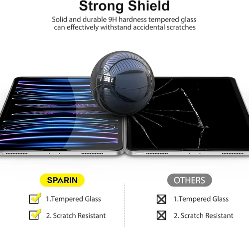 Miniatura 3 de SPARIN Paquete de 3 protectores de pantalla para iPad Air de 5ª y 4ª generación de 10.9 pulgadas (Air 5/4) 2022/2020, iPad Pro de 11 pulgadas