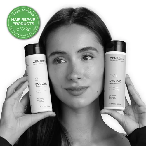 Miniatura 4 de ZENAGEN Evolve Trio Kit para cabello visiblemente dañado y opaco Champú nutritivo + acondicionador + acondicionador sin enjuague, restaura