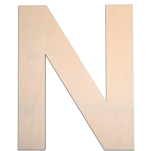 Miniatura 15 de Símbolo de madera de 12 pulgadas &, letra grande de madera sin terminar de 1/4 de pulgada de grosor para manualidades de bricolaje, decoración