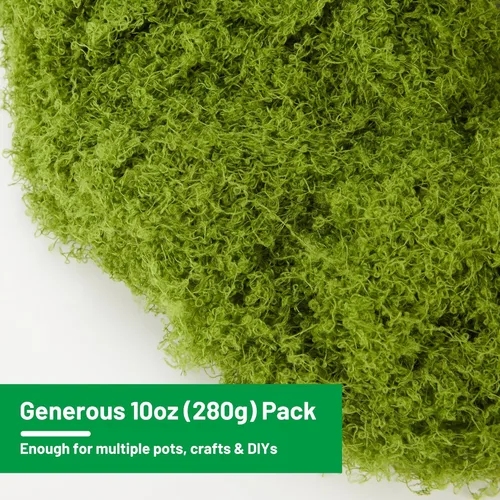 Miniatura 2 de Musgo falso de 10 onzas para manualidades, musgo verde artificial floral para bricolaje, musgo de jardín de hadas, musgo de decoración de terrario