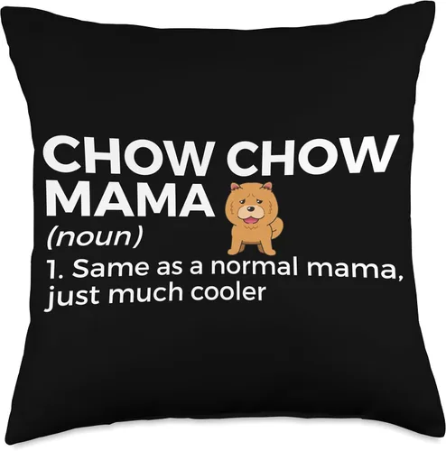Miniatura 4 de Chow Chow Lover Apparel Mama Definition Funny Chow Dog Mom Throw Pillow, 16x16, Multicolor