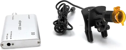 Miniatura 10 de NSKI Tipo de inserción de lámpara de faro LED de 3 W/tipo clip con filtro para lupa binocular plateada (tipo de inserción)