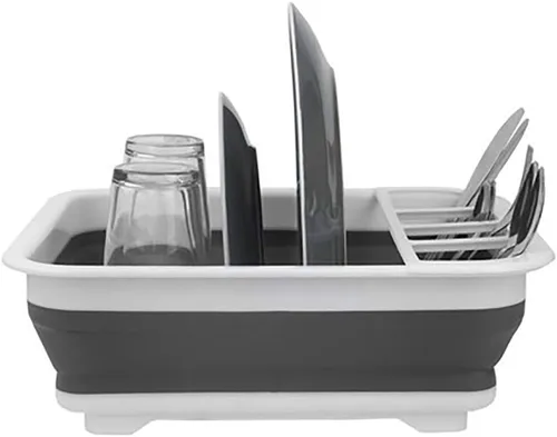 Miniatura 2 de Ahyuan Escurridor de platos plegable, organizador portátil para cocina, caravana, caravana, remolques, viajes, ahorro de espacio, bandeja