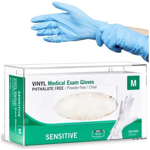 SimplyImagine Dispensador de Cajas de Guantes Desechables de Acrílico - 1 Unidad - Soporte de Montaje en Pared de Acrílico Transparente - Diseño de