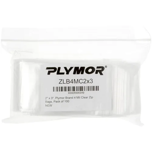 Miniatura 5 de Plymor bolsas de plástico, reforzadas de 2 x 3 pulgadas, con cierre, 4 mil