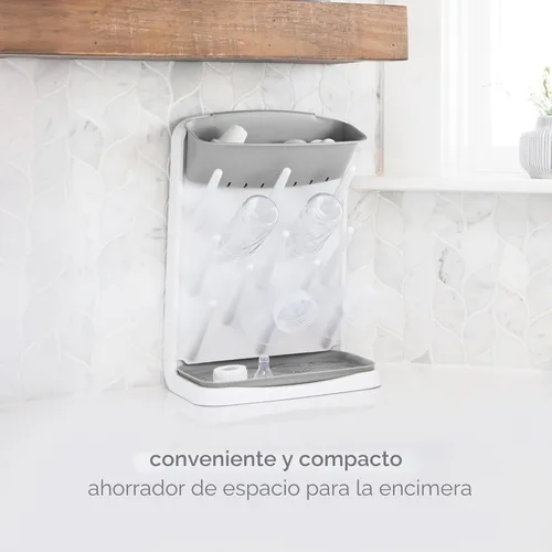 Miniatura 7 de Ubbi Estante de secado vertical para biberones, organizador de secado para encimera de ahorro de espacio, gris