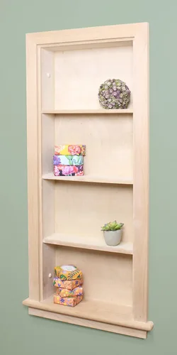 Miniatura 7 de Aiden - Botiquín de repuesto de pared empotrada de 14 x 24 pulgadas, estante de inserción para gabinete de baño, fabricado en América del Norte