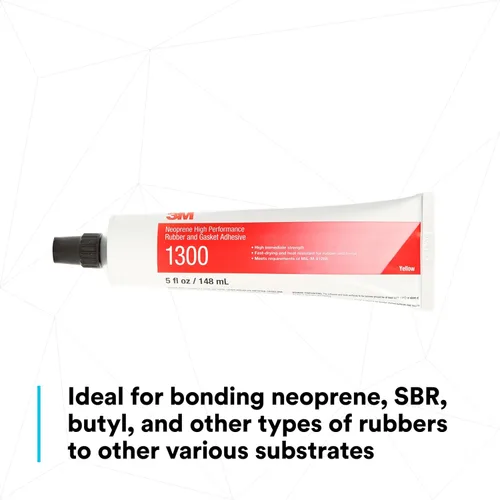Miniatura 7 de 3M Neopreno adhesivo de alto rendimiento para juntas y caucho 1300, color amarillo, grado industrial, resistente, para unión de juntas, tubo de 5 fl