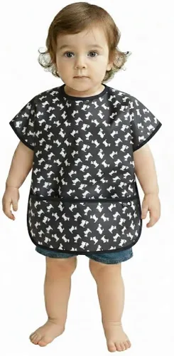 Miniatura 23 de Plie Short Sleeve Waterproof Bib for Toddlers – Easy Clean Feeding Apron for Mealtime, Daycare, Self-Feeding, Lightweight