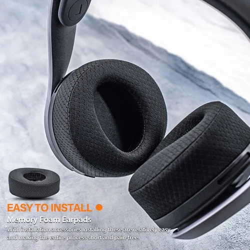 Miniatura 6 de Almohadillas de repuesto para PS5 para PlayStation 5 Pulse 3D PS5 - Almohadillas para los oídos PS5 (malla transpirable)