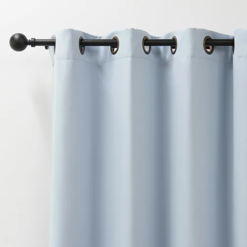 Miniatura 2 de Best Home Fashion Cortina térmica opaca con parte superior con ojales anchos Azul