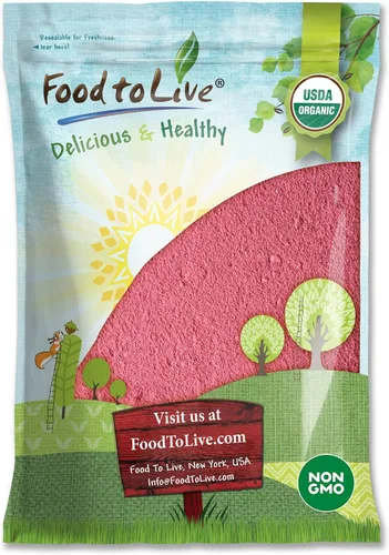 Miniatura 8 de Polvo de arándano orgánico, 1 libra, sin OMG, sin sulfatos, crudos, frutos secos, vegano, a granel, ideal para jugos, batidos, yogures y bebidas
