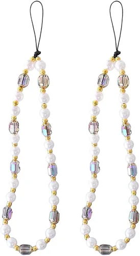 Miniatura 15 de Beaded Phone Charm Cute Fixed Beads Pearl Wristlet Chain Camera Wrist Strap CarKey Lanyard