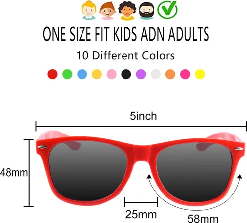 Miniatura 2 de FEPITO Paquete de 60 lentes de sol de neón a granel, 10 colores, regalos de fiesta para playa, fiesta de cumpleaños, piscina, suministros de fiesta