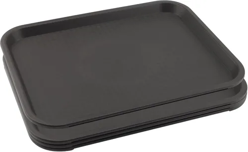 Miniatura 26 de Paquete de 5 bandejas azules de comida rápida de 13.8 x 10.6 pulgadas, bandejas rectangulares grandes para servir restaurante, bandejas de plástico