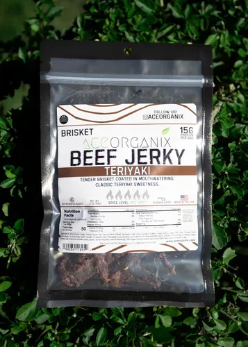 Miniatura 8 de Ace Organix Bocadillo de carne seca prémium de pechuga, varios sabores, fabricado en Estados Unidos (paquete variado de 5 sabores)