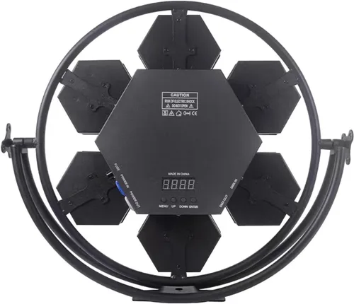 Miniatura 2 de JUNMAN Juego de luces LED de 7 cabezas con efecto de fondo retro para DJ, discoteca, iluminación de escenario 1 pieza Luces de escenario de luz