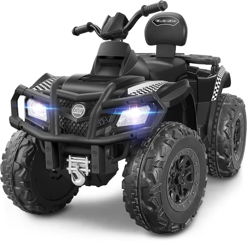 Miniatura 17 de ELEMARA 24V 2 Asientos Vehículo Todoterreno Eléctrico para Niños Grandes, Quad Infantil de 4 Ruedas, Vehículo Todoterreno Infantil con 4 Ruedas