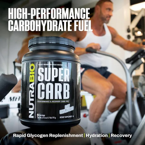 Miniatura 9 de NutraBio Super Carb, Polvo de Carbohidratos con Dextrina en Racimo y Electrolitos, Polvo de Suplemento de Carbohidratos Avanzado para Combustible