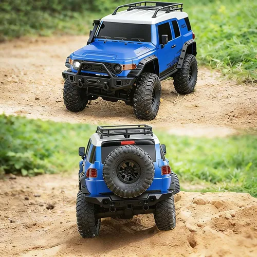 Miniatura 5 de Autos RC RC Crawler 1/10 Escala RTR Auto de Control Remoto 4WD 2.4GHz Cepillado Vehículo de Carreras Todoterreno Grado Pasatiempo Modelo con Luces