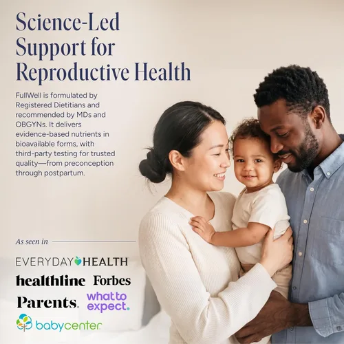 Miniatura 9 de FullWell Vitaminas Prenatales Colina, ácido fólico, Vitamina D para el crecimiento fetal, desarrollo cerebral 26+ nutrientes vitales