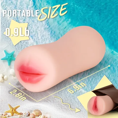 Miniatura 5 de Paquete de 3 juguetes sexuales coños de bolsillo para hombres, masturbadores masculinos, muñecas sexuales – Coño de bolsillo realista de boca