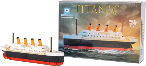 Miniatura 9 de Brick Loot Titanic - Juego de construcción – Kit de modelo de barco compatible con LEGO de 217 piezas, mini ladrillos de bricolaje 3D rompecabezas