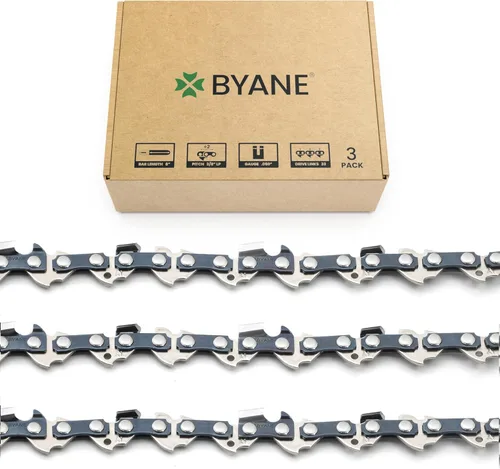 Miniatura 20 de BYANE Cadena de motosierra mini de 6 pulgadas, versión nueva 2024, 6 pulgadas 1/4" de paso LP, calibre.043 pulgadas, 37 eslabones de transmisión, se