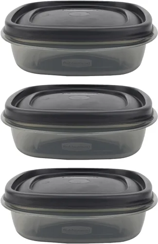 Miniatura 11 de Paquete de contenedores de almacenamiento de alimentos de 1.25 tazas, juego de 9 piezas, tapas azules fáciles de encontrar, 4 recipientes, 4 tapas